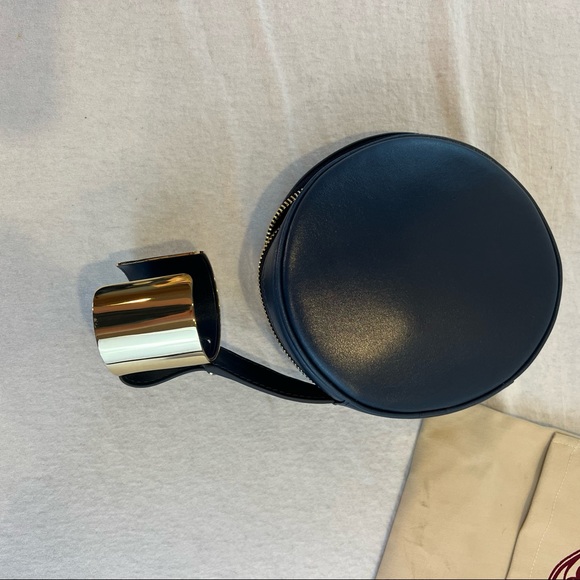 Perrin Leather Wristlet with Gold Hardware Blue - Picture 4 of 7